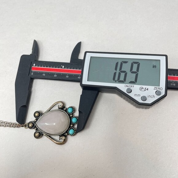 Freedom Brand Pendant Chain Necklace Southwest Silver-Tone‎ Turquoise Color - Picture 9 of 11